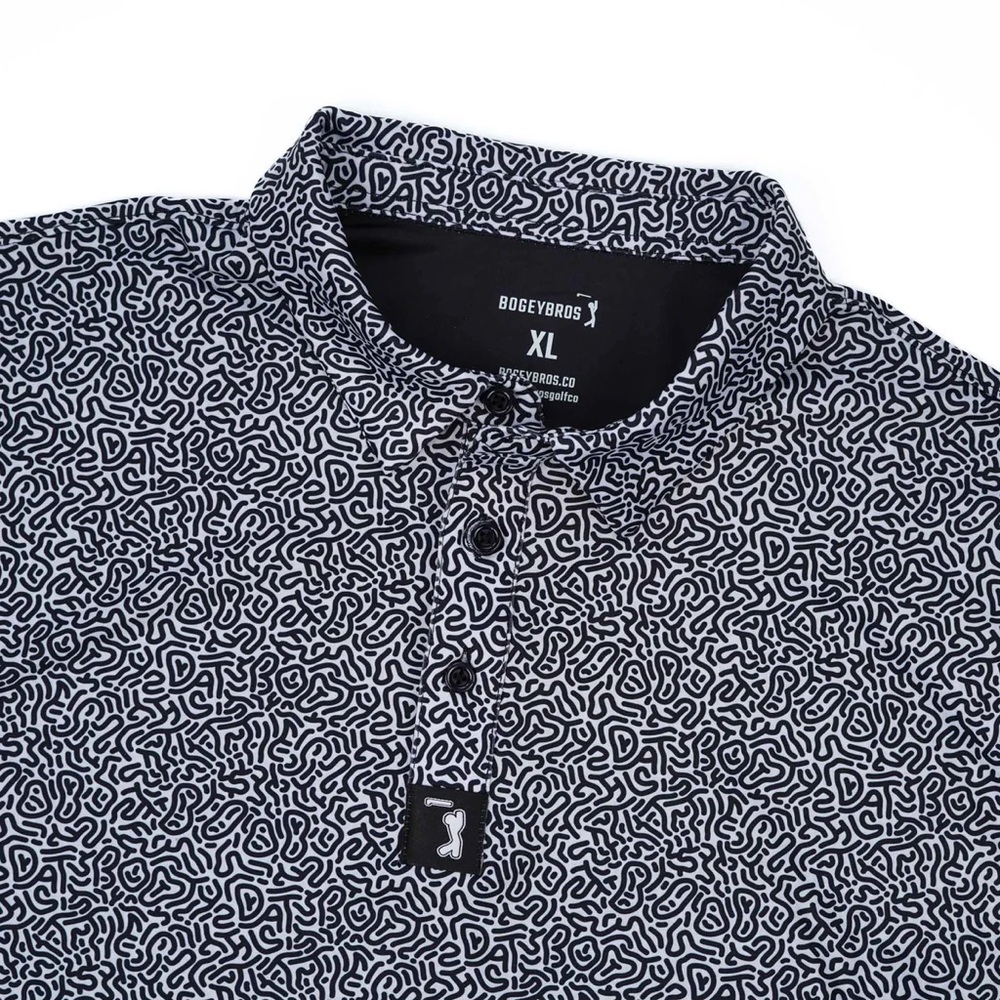 NWT Bogey Bros Hidden Words Golf Polo